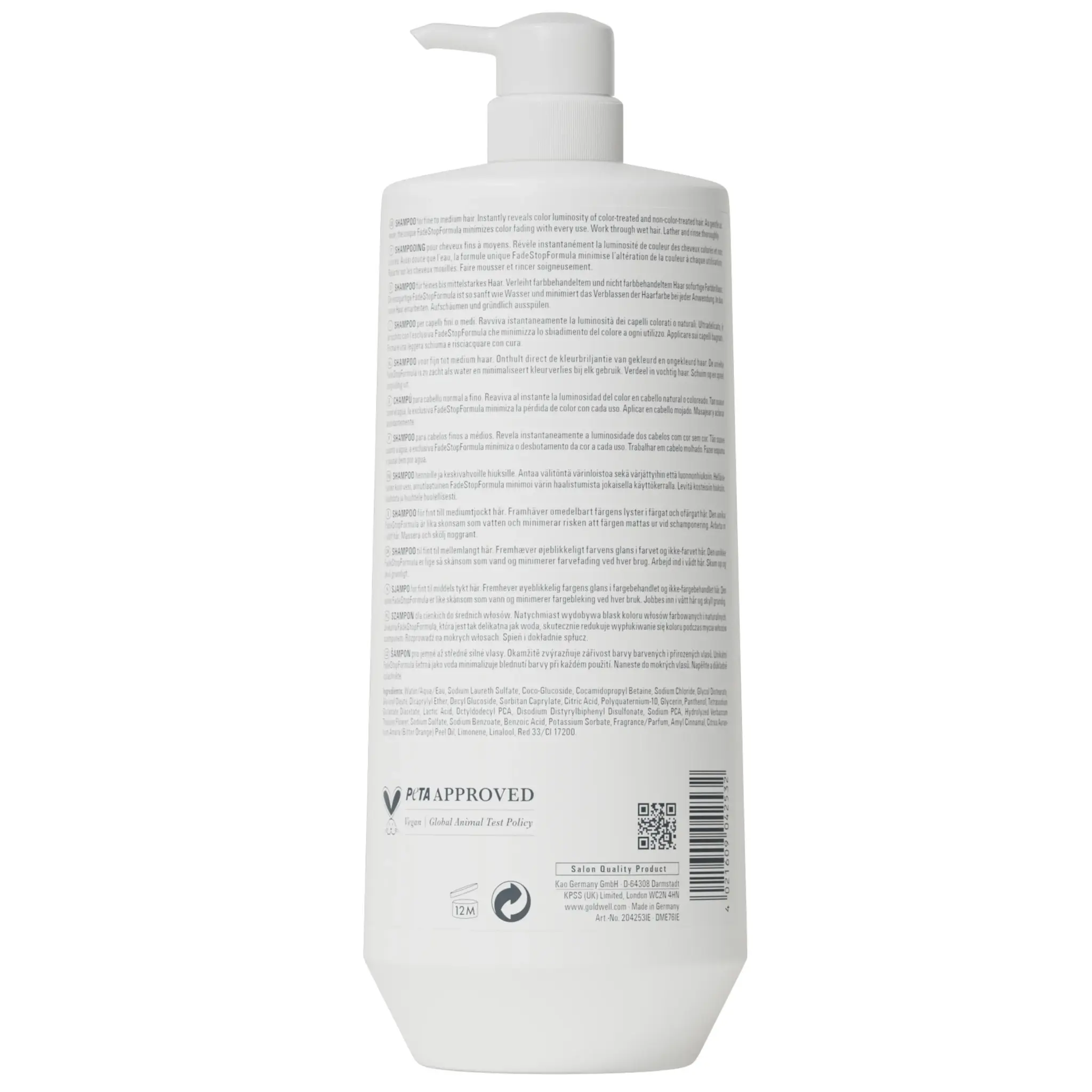 Goldwell Dualsenses Color Brilliance Shampoo 1000ml, foto 2 van 2