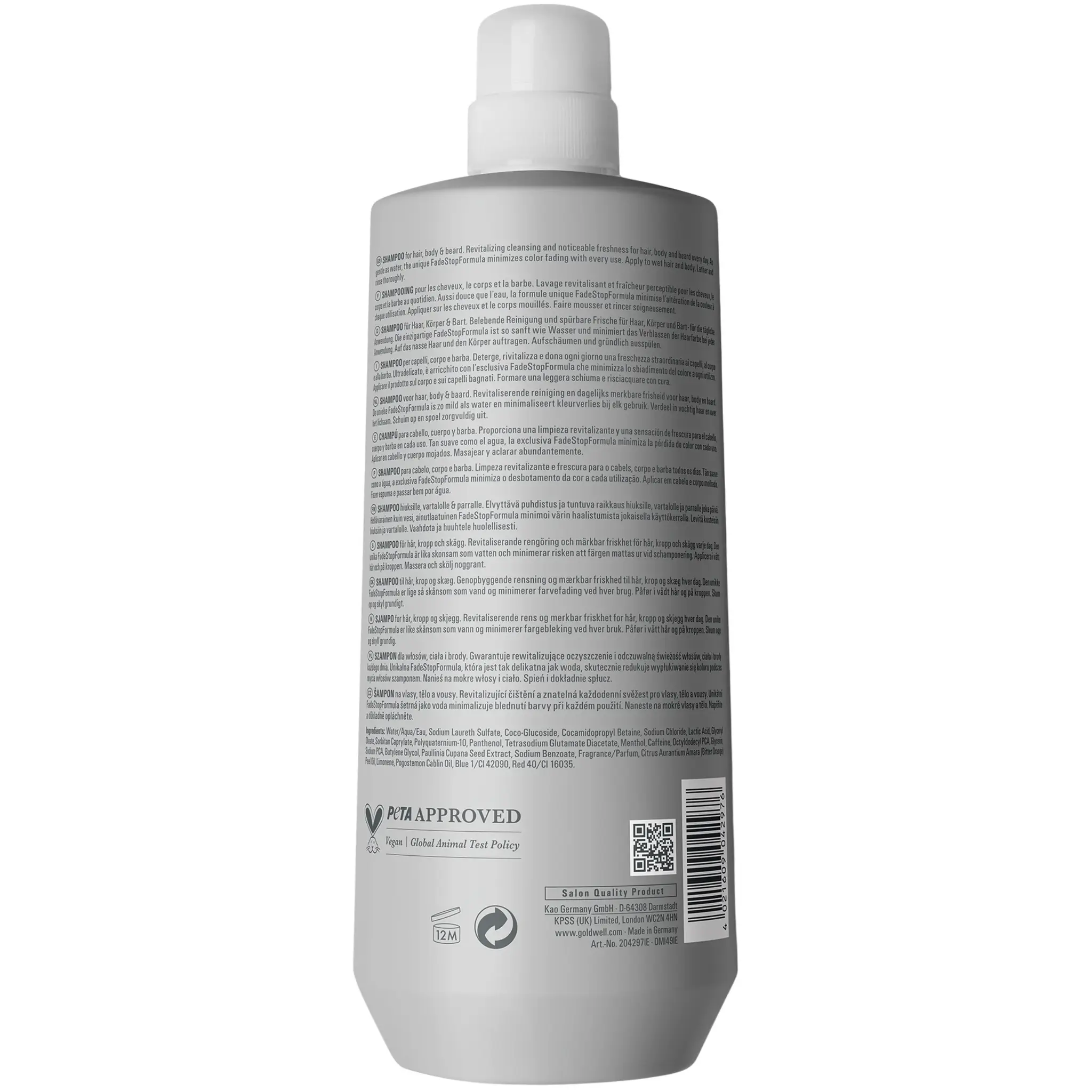 Goldwell Dualsenses Men Hair & Body Shampoo 1000ml, foto 2 van 2