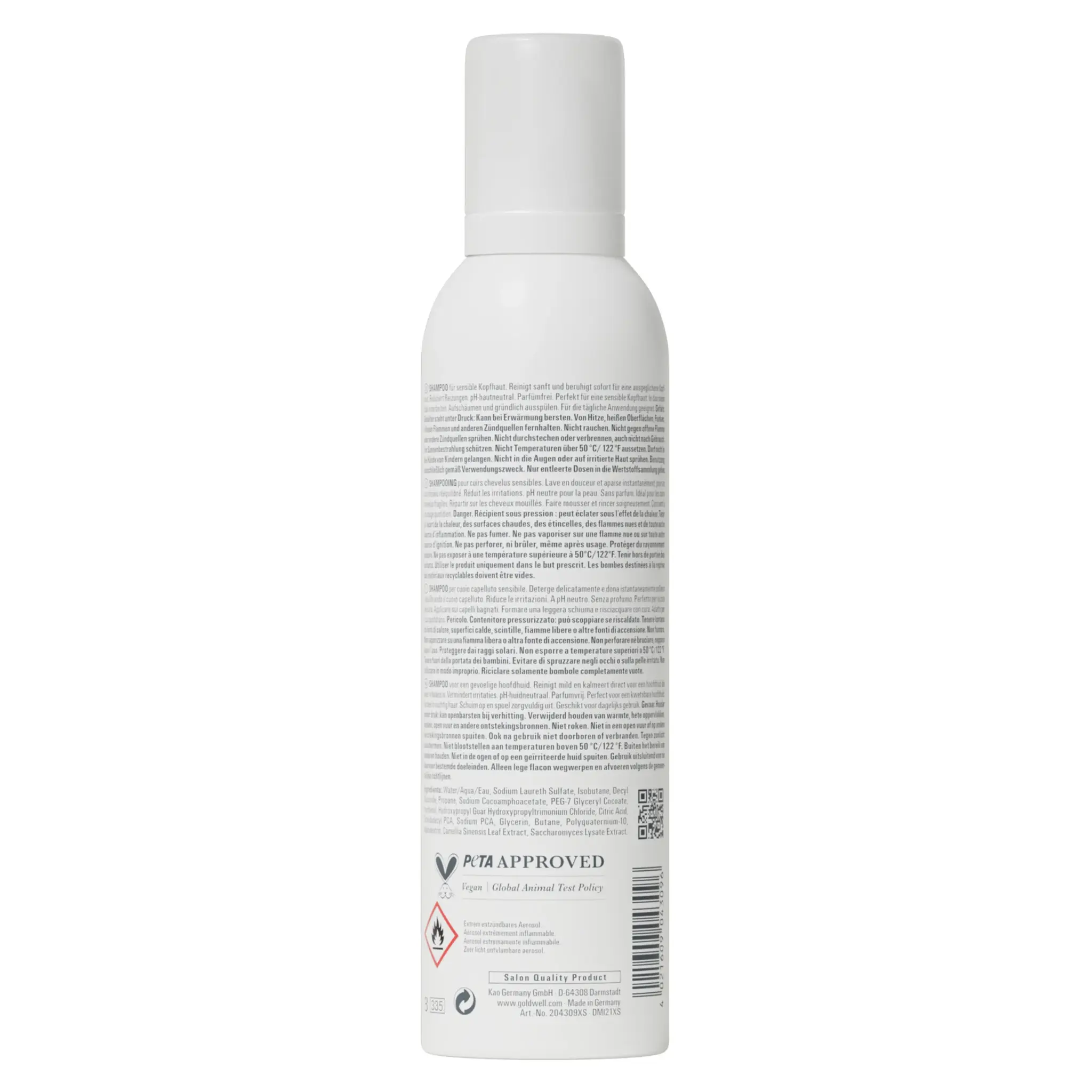 Goldwell Dualsenses Scalp Specialist Sensitive Foam Shampoo 250ml, foto 2 van 2