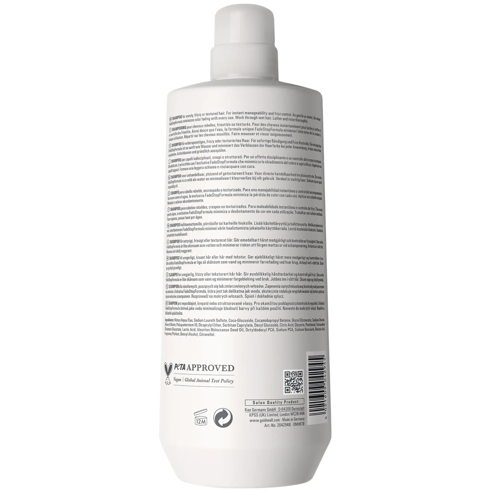 Goldwell Dualsenses Just Smooth Taming Shampoo 1000ml, foto 2 van 2
