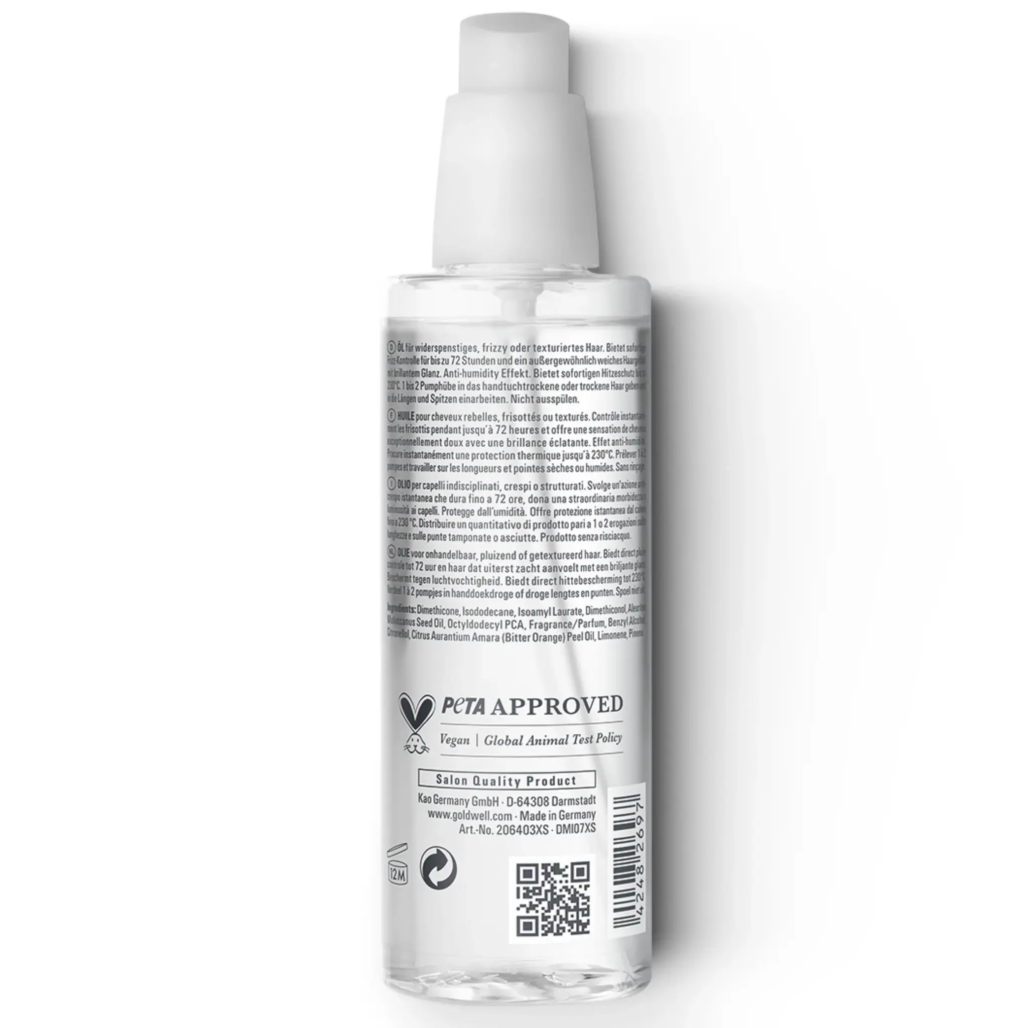 Goldwell Dualsenses Just Smooth Taming Oil 100ml, foto 2 van 2