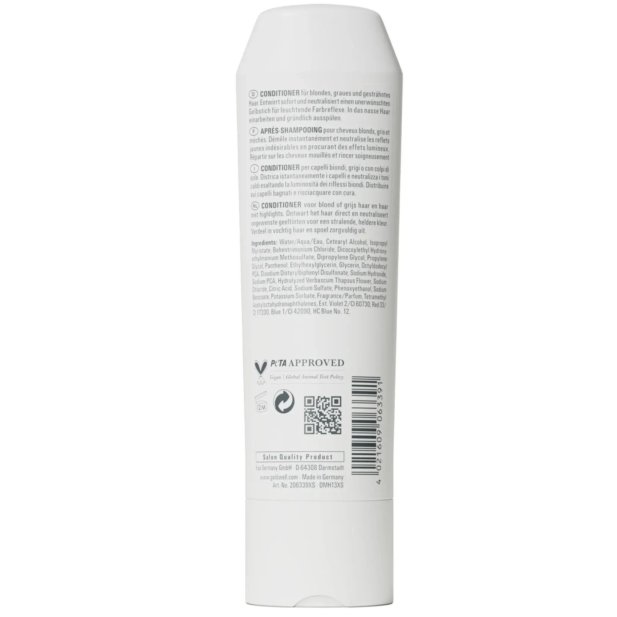 Goldwell Dualsenses Blondes & Highlights Anti-yellow Conditioner 200ml, foto 2 van 2