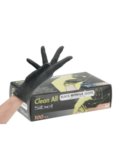 Sibel Black Nitrile Handschoenen 100stuks Maat M