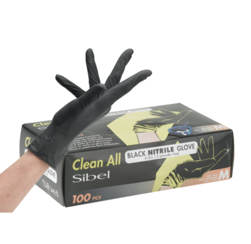 Sibel Black Nitrile Handschoenen 100stuks Maat M