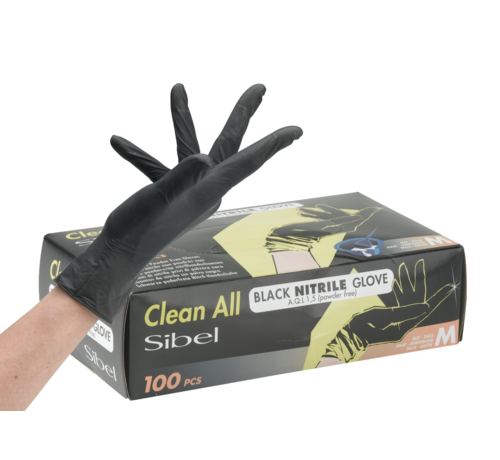 Sibel Black Nitrile Handschoenen 100stuks Maat M