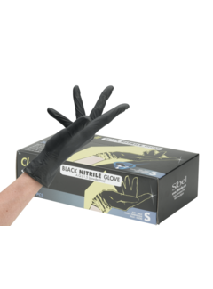 Sibel Black Nitrile Handschoenen 100stuks Maat S