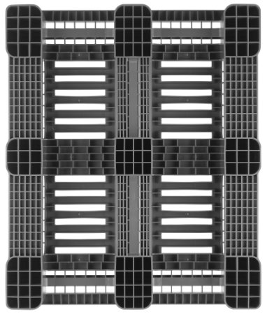 Kunststof Industrie-Block-Pallet CR3 1200x1000x160 mm, 3 onderlatten en antislip strips