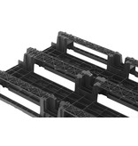 Plastic EURO pallet 1200x800x140 , nesting , runners, Light weight, 200 kg in Rack