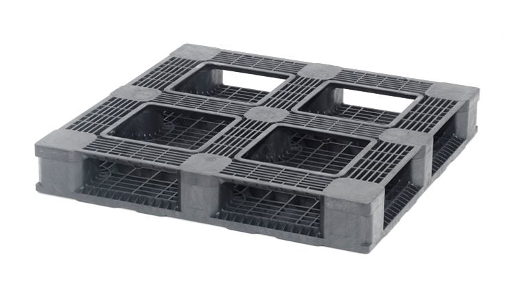 Plastic Container Pallet 1140x1140x165 mm, 6 runners  closed deck