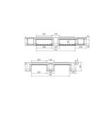 Kunststof Industrie-Block-Pallet PPP3 1200x1000x160 mm, 3 onderlatten en antislip noppen