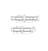 Palette plastique industrielle PPP5 1200x1000x160 mm, 5 traverses, plots anti-glisse, plancher ajouré