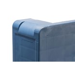 Kunststoff Industrie/Blok Palette 1200x1000x160 mm, 5 Kufen and antislip dods, Offenes Deck