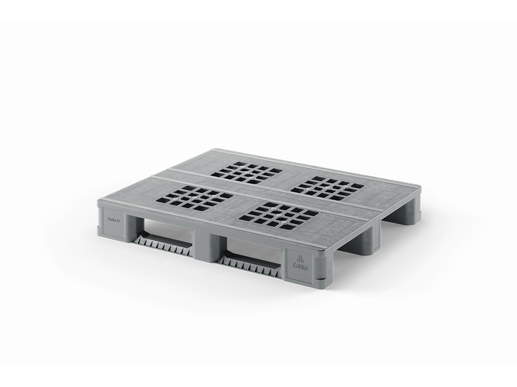 Kunststof Industrie-Block-Pallet PPP3 1200x1000x160 mm, 3 onderlatten en antislip noppen