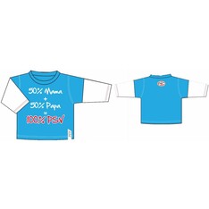 PSV Eindhoven Baby t-shirt psv longsleeves lichtblauw 50+50