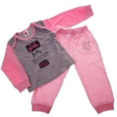 AJAX Amsterdam Baby pyjama ajax roze: girls love soccer