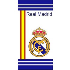 Real Madrid Badlaken real madrid blauw/wit logo: 75x150 cm