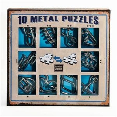 Eureka 10 Metal Puzzles (blauw)