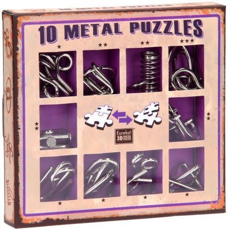 Eureka 10 Metal Puzzles (paars)