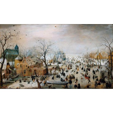 Puzzelman Winterlandschap met Schaatsers (1000)