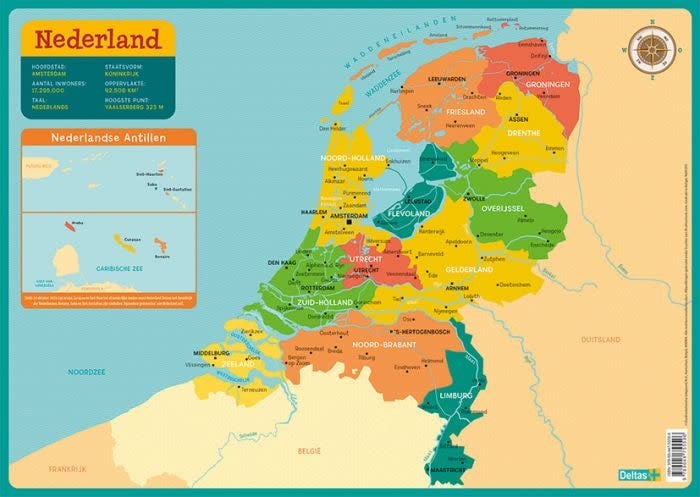 Deltas Educatieve - Kaart Nederland | De Dobbelsteen