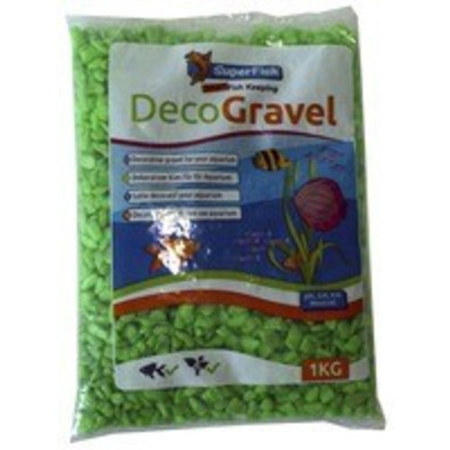 SuperFish SuperFish Deco grind neon groen 1kg SuperFish SuperFish Deco grind neon groen 1kg