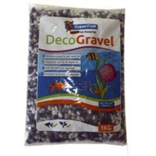SuperFish SuperFish Deco grind mix wit-zwart-grijs 1 kg SuperFish SuperFish Deco grind mix wit-zwart-grijs 1 kg