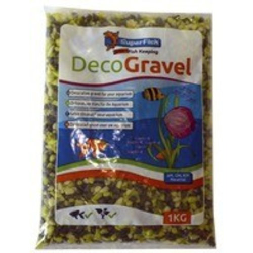 SuperFish SuperFish Deco grind mix groen/geel 1 kg SuperFish SuperFish Deco grind mix groen/geel 1 kg