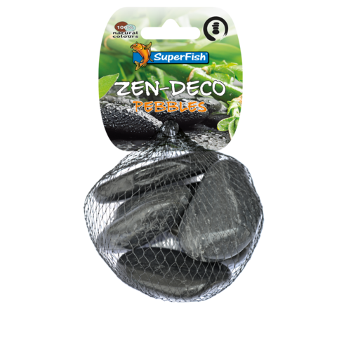 SuperFish SuperFish Zen pebble medium zwart 450 gram SuperFish SuperFish Zen pebble medium zwart 450 gram