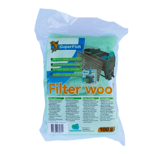 SuperFish Superfish Groene filterwatten grof 100 gr SuperFish Superfish Groene filterwatten grof 100 gr