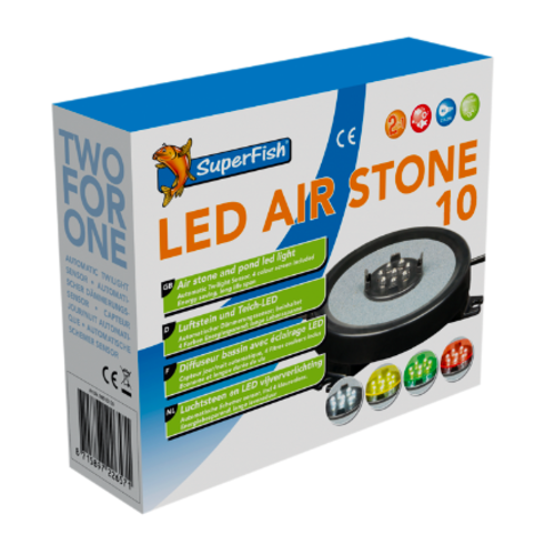 SuperFish SuperFish vijver LED & luchtsteen ø. 10cm SuperFish SuperFish vijver LED & luchtsteen ø. 10cm