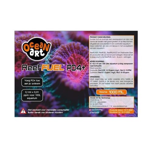 Ocean Art Ocean Art Reef Fuel po4+ 500 ml Ocean Art Ocean Art Reef Fuel po4+ 500 ml