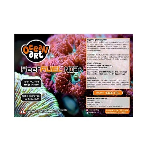 Ocean Art Ocean Art Reef Fuel no3+ 500 ml Ocean Art Ocean Art Reef Fuel no3+ 500 ml