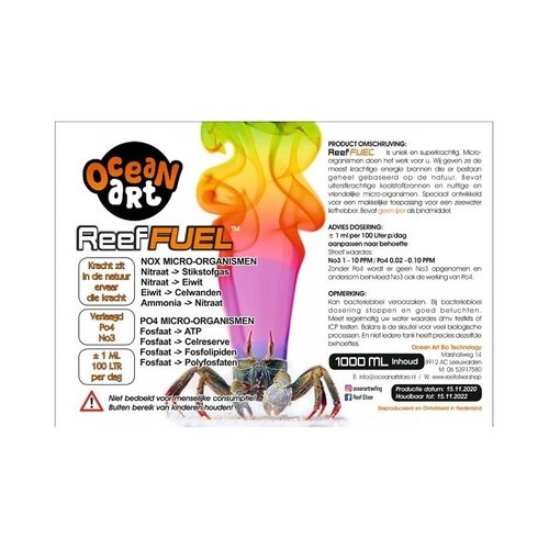 Ocean Art Ocean Art Reef Fuel 500 ml Ocean Art Ocean Art Reef Fuel 500 ml