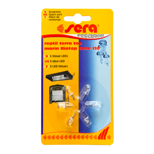 Sera Sera LEDs, blauw 6 stuks sera marin Biotop Cube 130 Sera Sera LEDs, blauw 6 stuks sera marin Biotop Cube 130