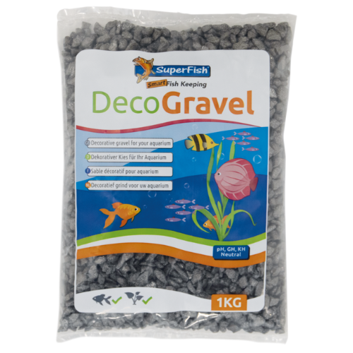 SuperFish SuperFish Deco gravel glamour grey 1kg SuperFish SuperFish Deco gravel glamour grey 1kg