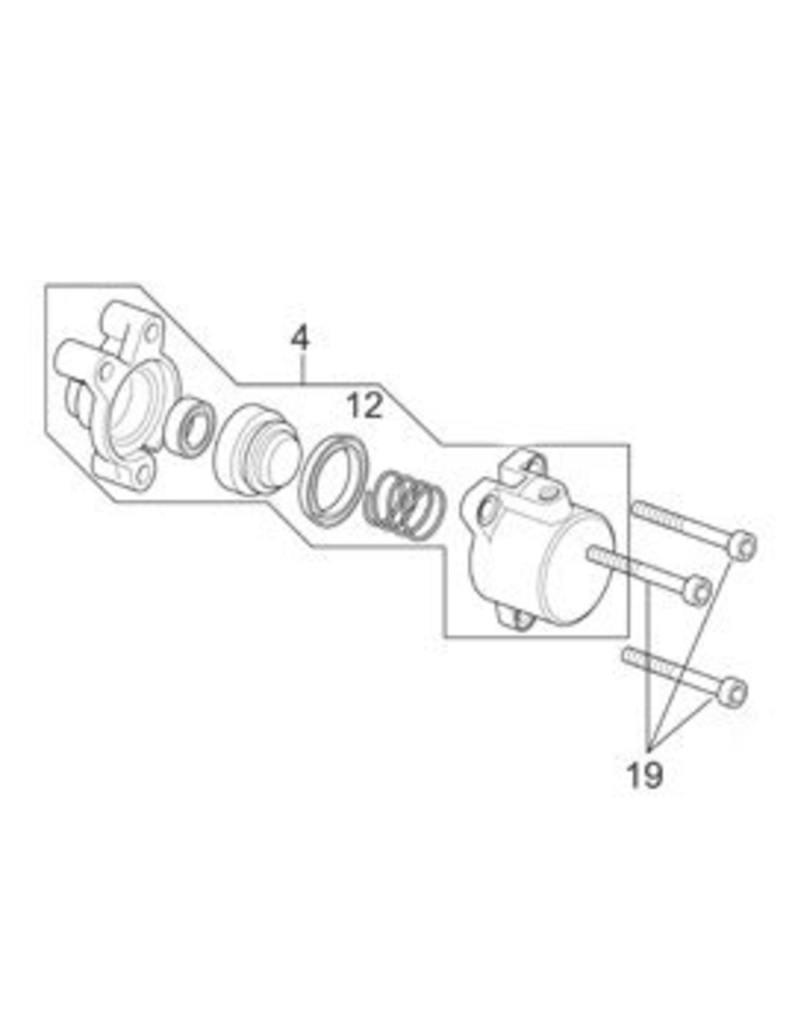 Oberon Oberon Clutch Slave Cylinder Silver (Fits RSV/Tuono/ Falco V-Twin)