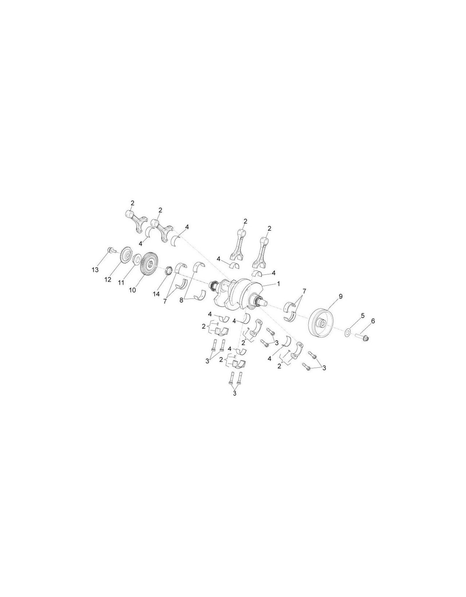 Aprilia Crank Special Screw V4, part number 857077