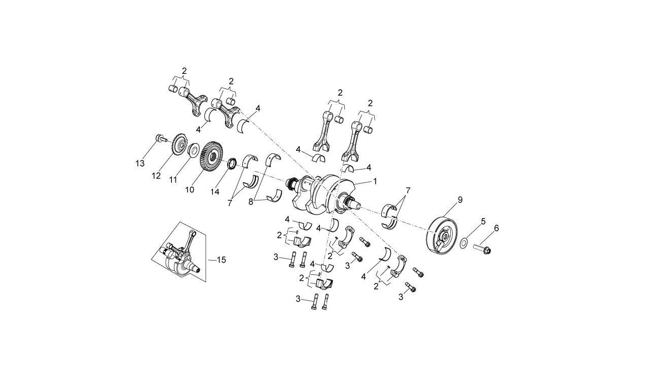 Aprilia V4 Connecting rod bolt 899565 AP