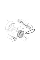 Aprilia RS660 Tuono 660 Rear wheel spindle nut, 648708