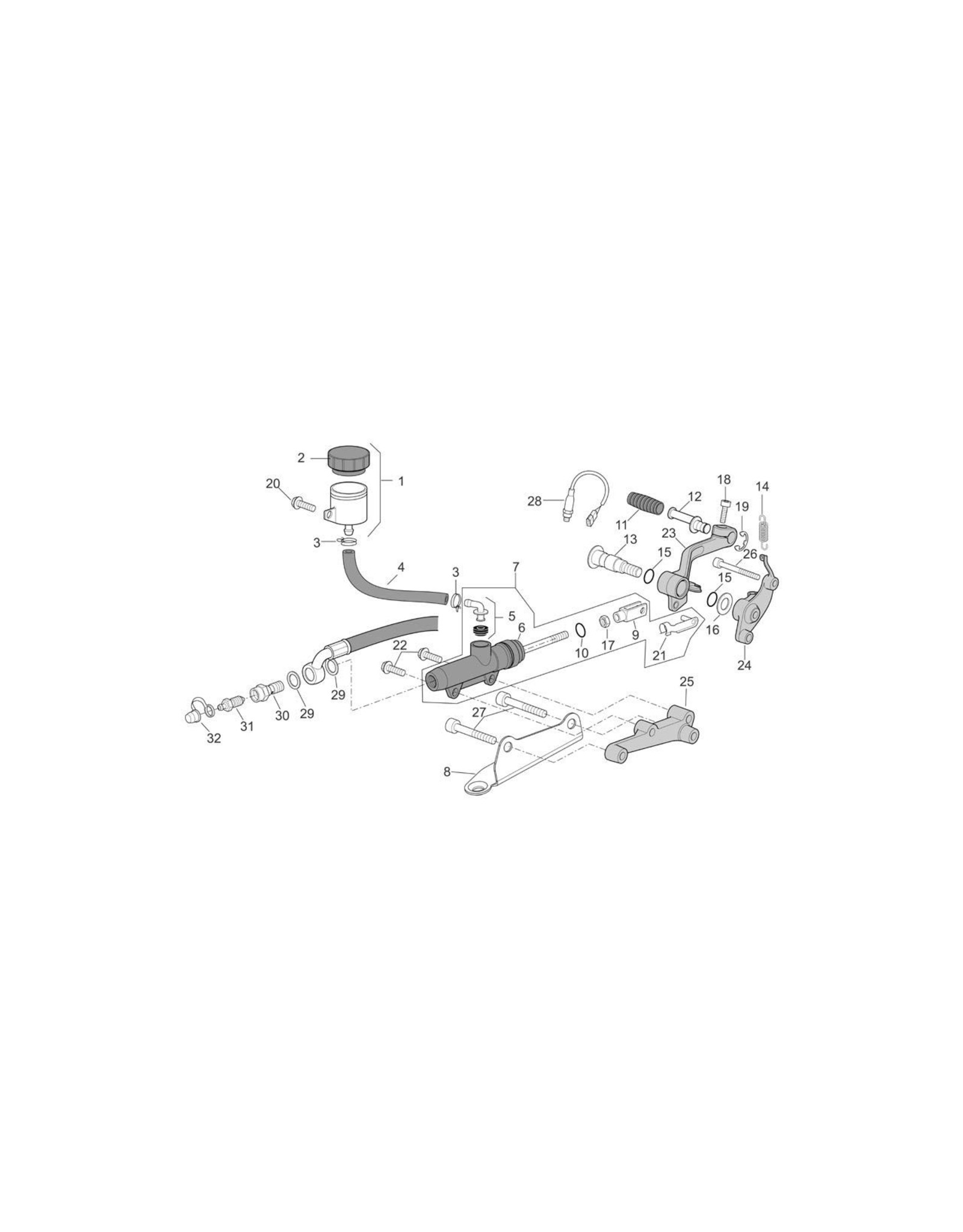 Brembo Brembo rear master cylinder for RSV 98-10, Tuono 02-10