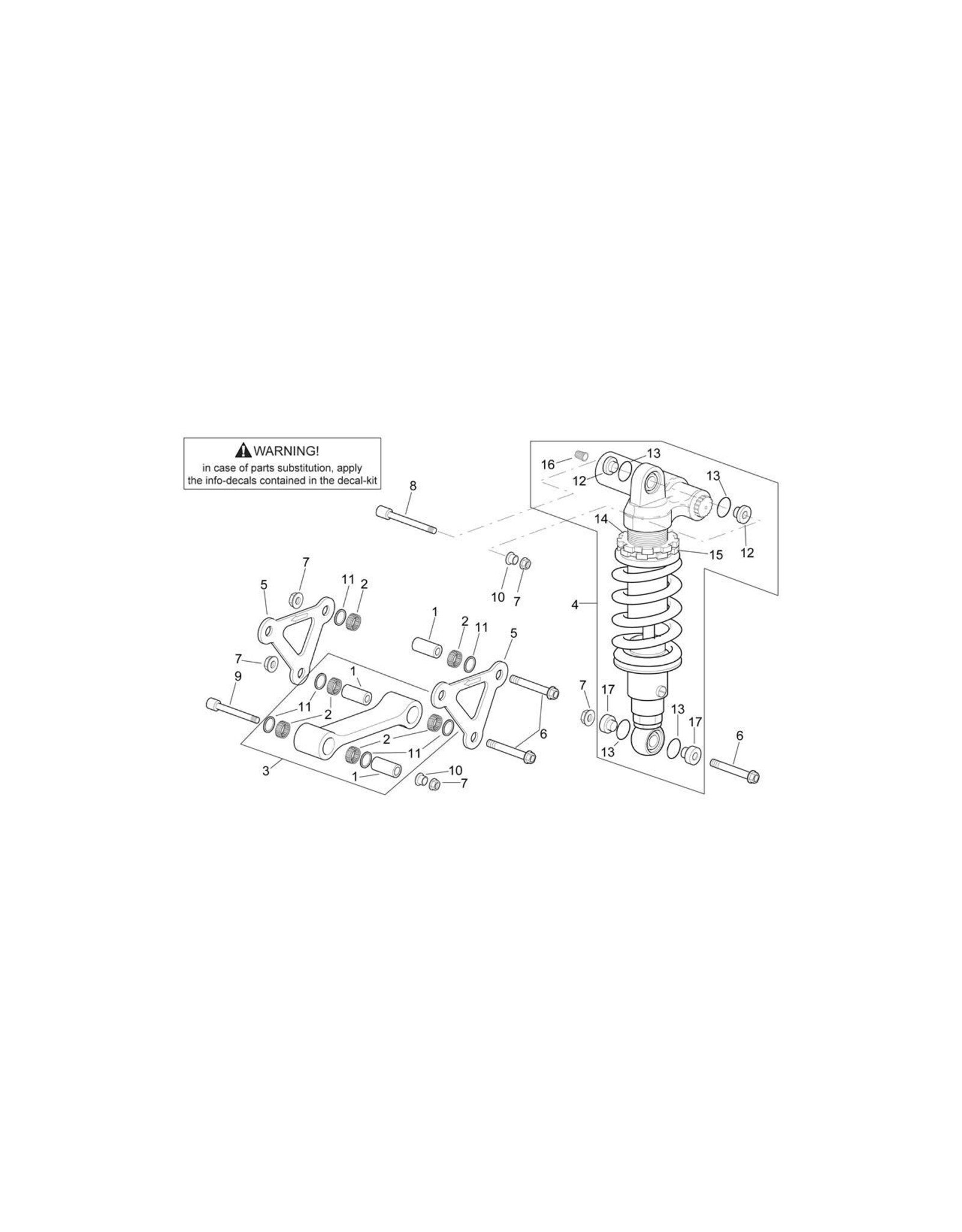 AP Workshops Gen 1 Suspension linkage bolt kit 65mm