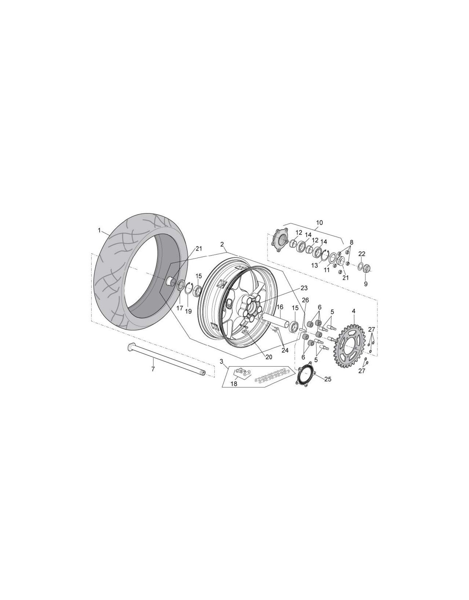 Aprilia Genuine Aprilia Internal Wheel Spacer AP8128170