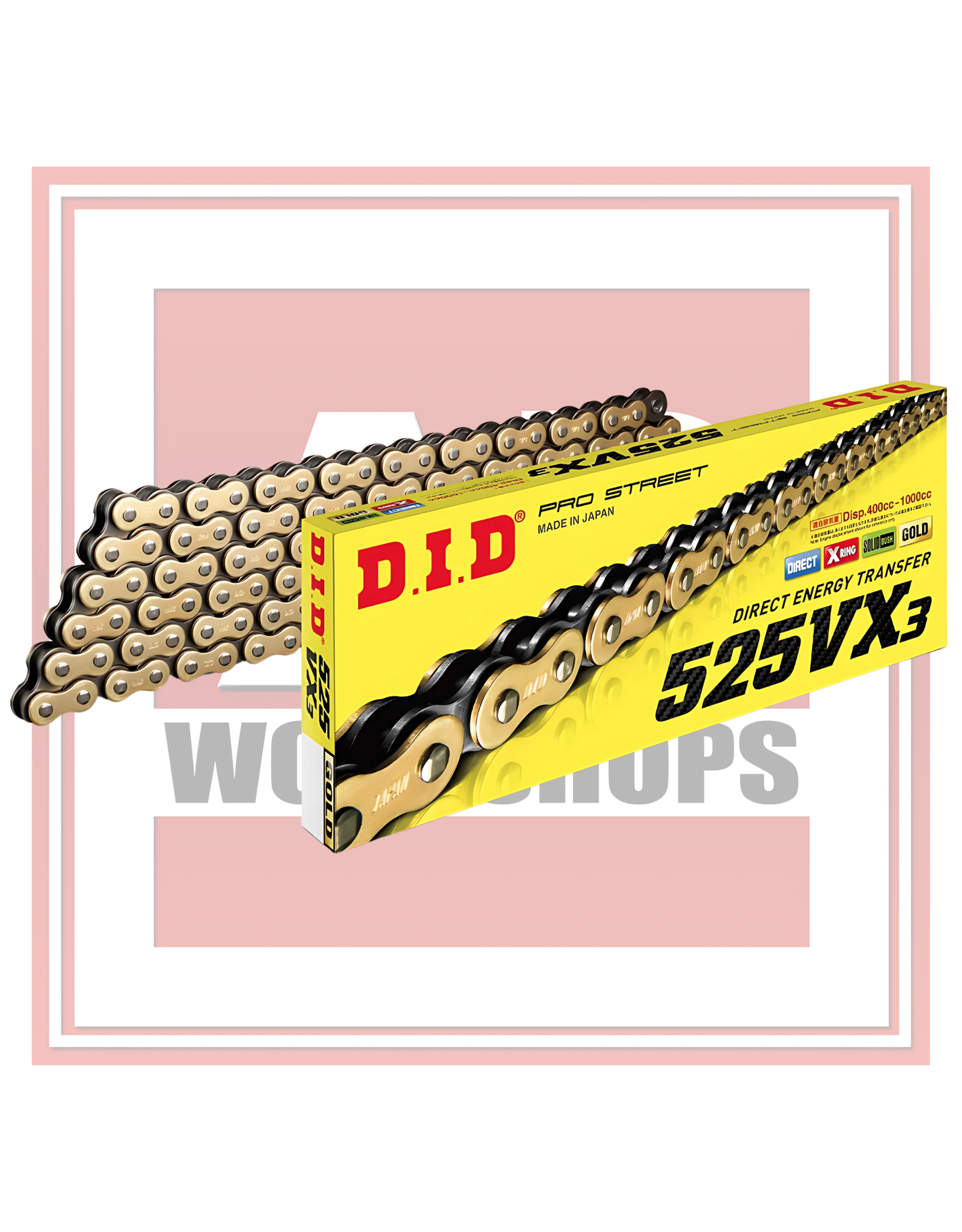 Caltric 520 O-Ring Drive Chain 120 Links - Black Dirt Bike Chain With 2 Master Links