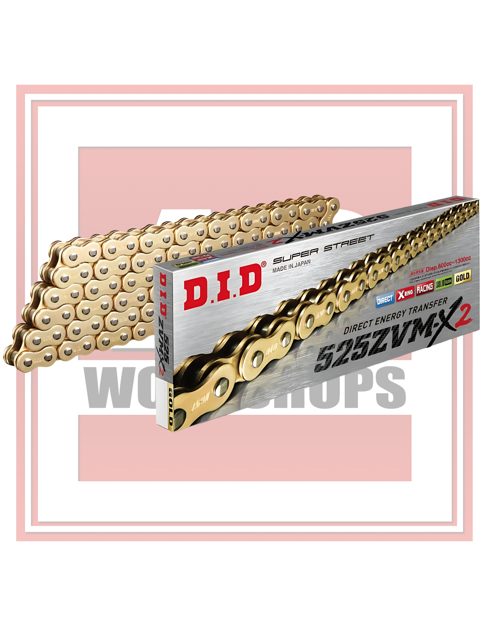 D.I.D ZVM-X 525 Pitch 112 Link Chain Aprilia RSV4 and Tuono V4