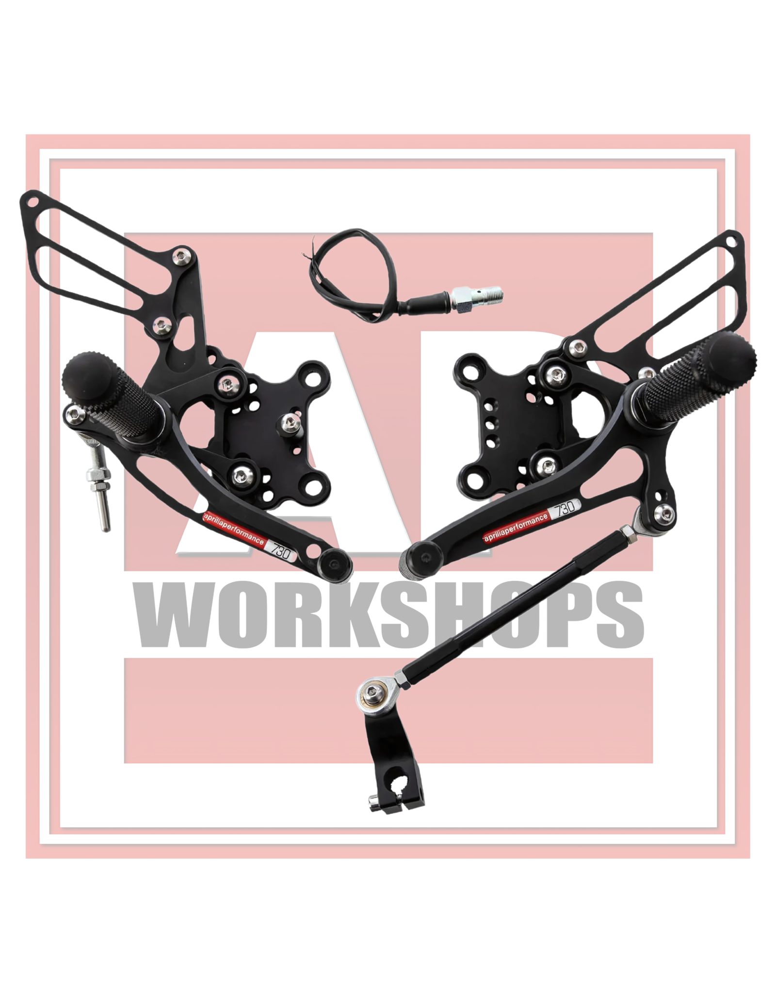 AP Workshops AP Workshops Rearsets RSV 04-10/Tuono 06-10 Gen 2 Black