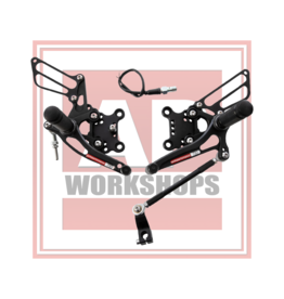 AP Workshops AP Workshops Rearsets RSV 04-10/Tuono 06-10 Gen 2 Black