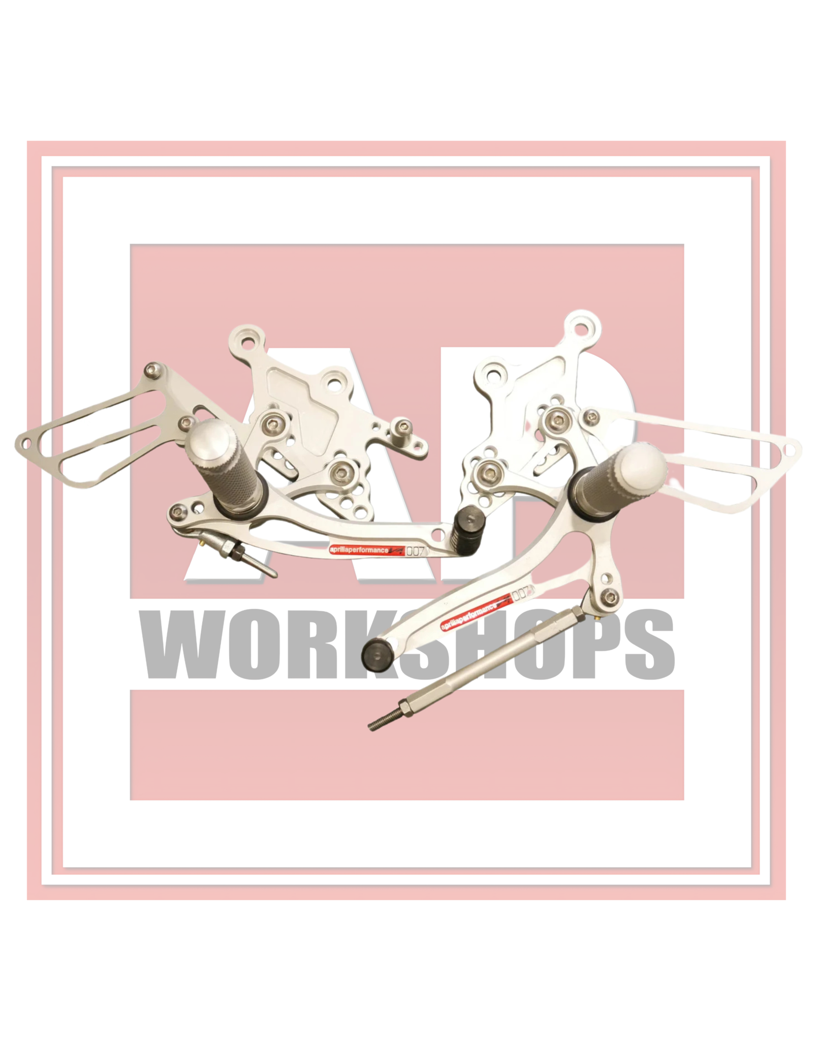 AP Workshops RSV4 and Tuono V4 Rearsets Silver