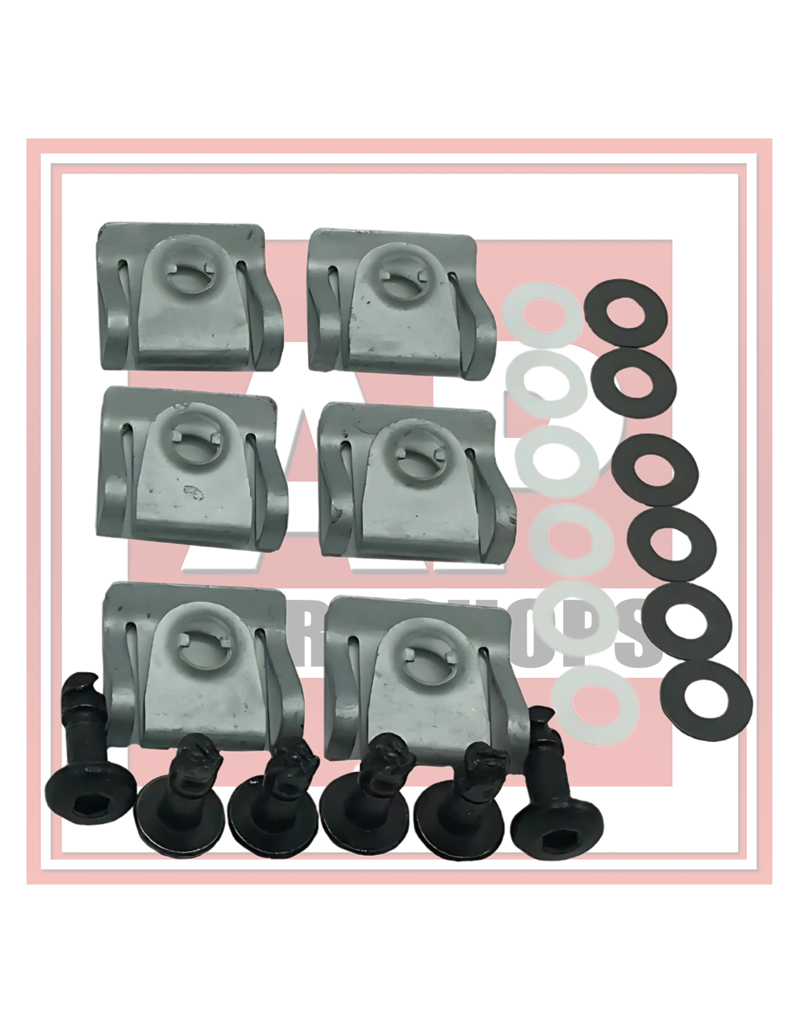 AP Workshops Aprilia Black Dzus fastener - 6 pack
