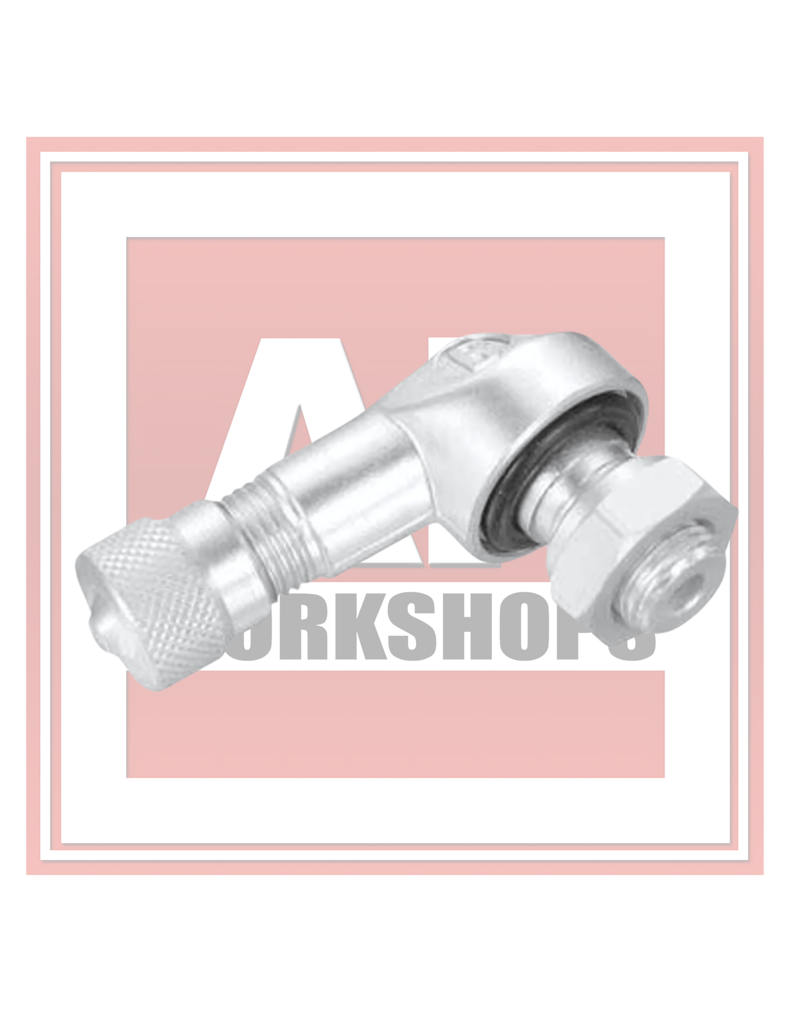 AP Workshops 90' angle tyre valve - silver 8.3mm