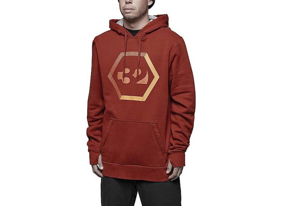 Thirtytwo Marquee Hooded Pullover Oxblood